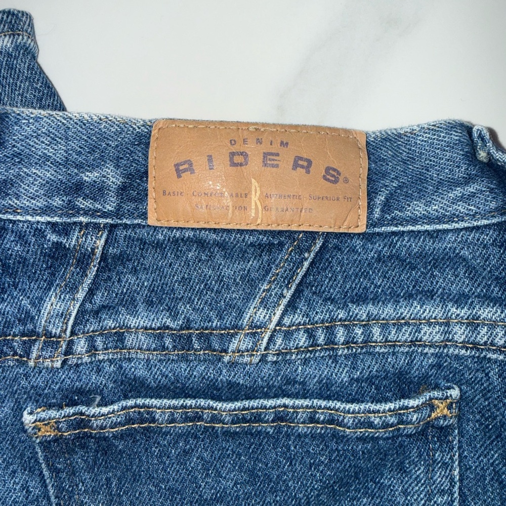 Riders Women's Vintage 1990s Blue Denim Jeans 100% Cotton Size 12 M - Picture 4 of 15
